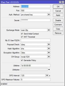 Apple ios mikrotik ipsec настройка vpn